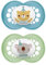 MAM Original Beruhigungssauger 6+ Monate (2er-Set) MAM Schnuller 6-16 Monate mit kiefergerechtem Silikon Sauger 2er Set mit praktischem Sterilisator-Schnullerhalter, hellblau/grün
