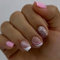 Angwis 24pcs Short Square False Nails Glitter Sequins Stick on Nails Pink White Swirl Press on Nail Removable Glue-on Acrylic Full Cover Fake Nail Art Accessories for Women Girls