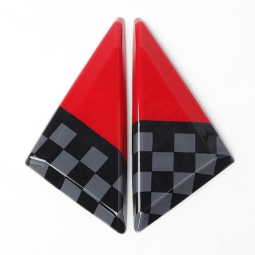 Konforhom 2 Stück Türfenster-Eck-A-Säulen-Dekor-Aufkleber, Verkleidung, Schalenabdeckung für Mini Cooper S JCW One F56 F57 Autozubehör