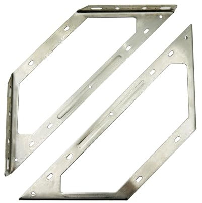 LIKERAINY Raccord d'angle 270x270mm Attache Fer Équerre d'assemblage de Fixation Connecteurs Triangulaire de Support pour Étagère en Bois Armoire Chaise Table Porte Meubles 2 Pièces