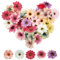 Hocadrv 50 Stücke Kunstblumen Bunt Künstliche Blumenköpfe Künstliche Blumen Deko Mini Seidenblumen Gänseblümchen Blütenköpfe Für Hochzeit Dekoration DIY Scrapbook Home Deko(5CM)