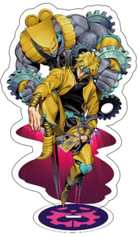 Zhongkaihua Anime Acryl-Ständer-Figur, Dio Brando Figur, Acryl, stehend, Miniaturmodell, Ornamente, Desktop-Dekoration, Sammlerstück, 15 cm