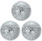 sourcing map 3Pcs Decorative Glass Balls 8cm Orbs Centerpiece Balls Mosaic Glass Ball Sphere for Decor Bowls Vases Dining Table Party, Silver