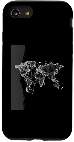 Hülle für iPhone SE (2020) / 7 / 8 Weltkarte Gliederung