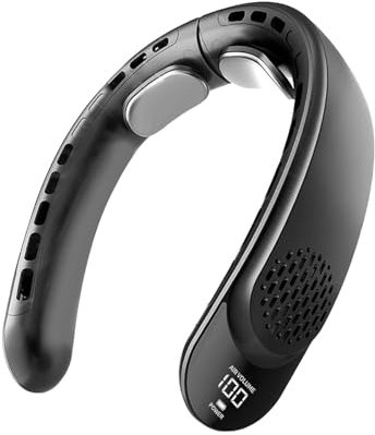 XLWLLNJ Ventilador Portátil de Refrigeración para El Cuello con Manos Libres para Viajes Y Actividades Al Aire Libre, Negro