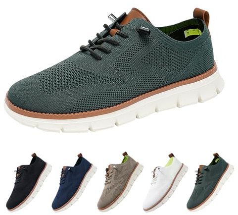 Riou Breeze Urban Hombre, Zapatos Ortopédicos Ultra Cómodos, Malla Transpirable para Caminar