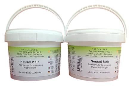Neusol Kelp *2 Abono/Bioestimulante orgánico Extracto algas pardas marinas (Ascophyllum nodosum) Potencia crecimiento, estimula raíces, mejora absorción de nutrientes Polvo 100% natural.