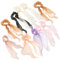 MERRYHAPY 10-teiliges Haargummi-Set aus Satinband für Damen Haargummi Schal langer Haarringe Haargummi Pferdeschwanz-Haarbänder schickes Pferdeschwanzhalter-Set