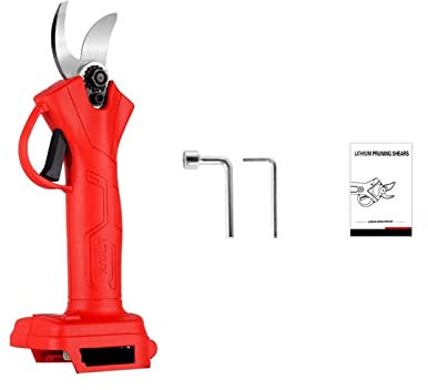 LEPREM Podadora eléctrica inalámbrica de 1000 W, cizalla Manual, 4 velocidades, cortadora de Ramas, Herramienta de paisajismo, batería de 18 V - Tijeras de podar eléctricas(Without Battery)