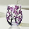 Four Seasons Tree Wine Glasses, Spring Summer Fall Winter Colored Hand Painted Art Wine Glasses, Fall Leaves Flower Seasons Colored Wine Glasses for Wine Cocktails(Stemless Glass)