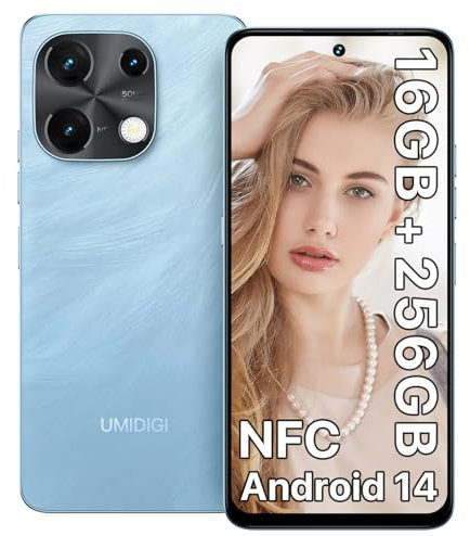 UMIDIGI Smartphone Note 100, Telefono cellulare Android 14, 16 (8 + 8) GB + 256 GB, 120 Hz, octa-core, 6,8 pollici, 50MP Fotocamera,NFC, OTG, Face ID/Fingerprint, 5000 mAh, GPS, Dual SIM Telefoni