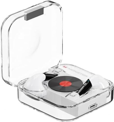 Monster XKT01 Auriculares Bluetooth 5.2, auriculares inalámbricos TWS, reducción de ruido ENC, modo juego/HiFi, blanco (blanco)