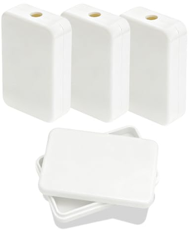 LOLANIUT 4 piezas caja de derivación 55x35x15mm blanca, caja de derivación eléctrica, mini cajas de derivación compacta, Caja de conexiones para proyectos electrónicos y Caja de bricolaje doméstico
