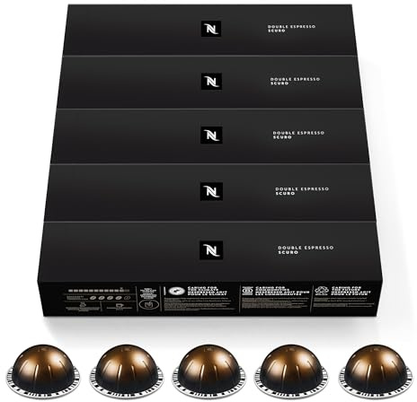 Pack de 50 cápsulas de café Double Espresso Scuro Nespresso Vertuo
