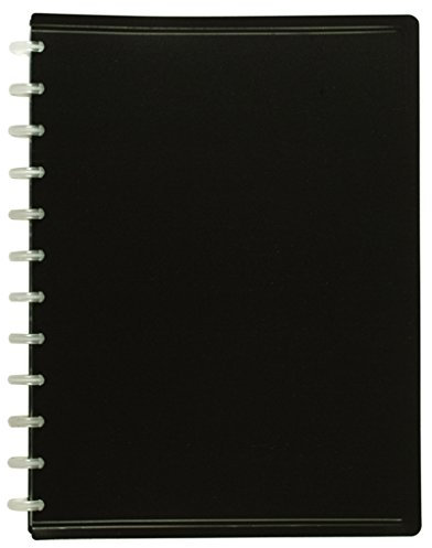 Viquel Reliure Geode Porte documents en plastique Grande capacité 80 Vues - 40 pochettes amovibles en polypropylène Noir