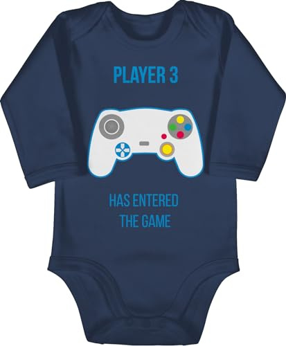 Shirtracer - Baby Body Langarm - Aktuelle Trends - Player 3 has entered the game Controller weiß