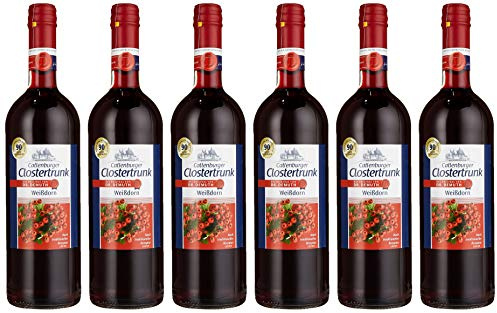 Katlenburger Clostertrunk Weißdorn, Fruchtwein aus Weißdorn, Schlehen, Schwarzen Johannis-beeren, Holunderbeeren und Hagebutten 6 x 0,75l