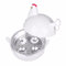 BESTONZON Hervidor de huevos eléctrico en forma de gallina para microondas, 4 hueveras, hervidor de huevos, hervidor de vapor