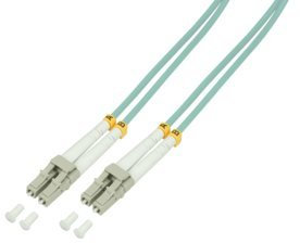 BIGtec 3m LWL Kabel Patchkabel OM3 Glasfaser-Kabel 50/125µm Multimode 40Gbit Ø 3mm Jumper LC - LC Stecker Duplex orange Fiber Optic Cable
