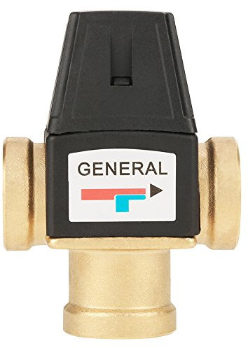 Walfront Mitigeur thermostatique 3 voies DN25 en laiton à filetage femelle pour système de douche, contrôle de la température de l'eau, composants de traitement de source d'air