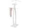 IDIMEX Valet de Chambre Robin Valet de Nuit Porte vêtements, Structure en Bois laqué Blanc