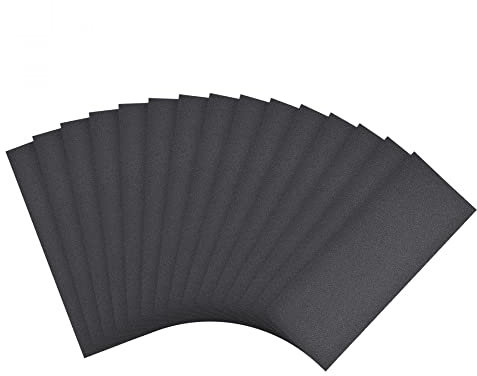 sourcing map 320 Grits Sanding Sheets 9-inch x 3.6-inch Wet Dry Silicon Carbide Sandpaper for Wood Furniture Metal Polishing 15pcs