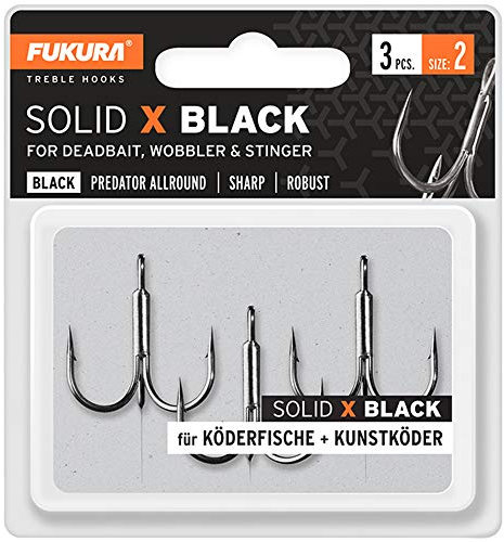 Fukura Solid X Drillinge - Drillingshaken, Größe/Packungsinhalt:Gr. 2/3 Stück