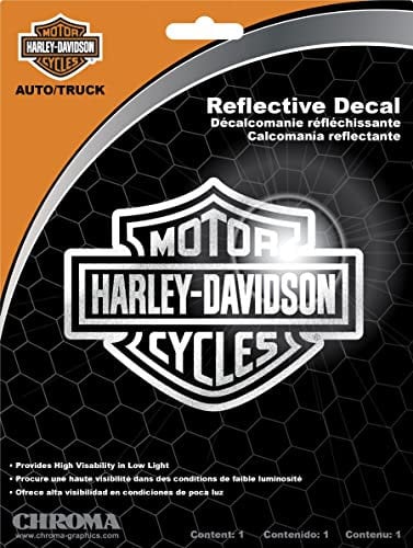 HARLEY-DAVIDSON Logo Reflektierender Aufkleber Vinyl Auffällig 14,5 x 11,5 cm