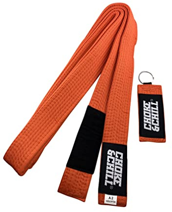 Choke&Chill Ceinture de Jiu-Jitsu brésilien BJJ pour adultes et enfants avec porte-clés Luta Livre