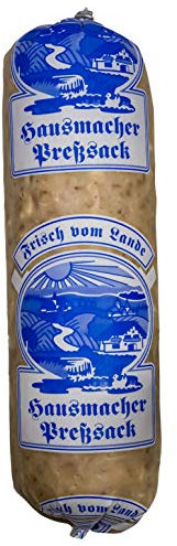 Food-United Presswurst PRESSSACK WEISS 2x ca. 500g Bayerische-Presskopf-Wurst bekannt als Schwartenmagen Schweinskopfsülze Blunzen o. Saumagen traditionell-würziger Geschmack