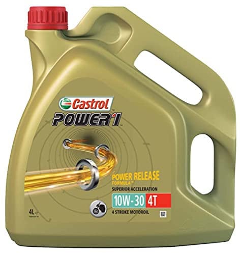 Castrol POWER 1 4T 10W-30 Semi-Synthetic Motorcycle Engine Oil, 4 Litres