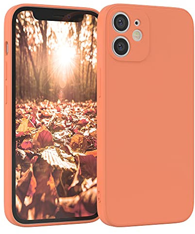 EAZY CASE - Silikonhülle für iPhone 12 Mini Hülle Silikon Case Orange weich stoßfeste Handyhülle iPhone 12 Mini Schutzhülle mit Kameraschutz Dünn Premium Schutz Cover TPU Phone Bumper in Orange