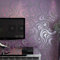 MEAIHOME Moderne abstrakte 3D-Kurvvlies-Beflockung, gestreift, für Tapetenrolle, 0,7 m (B) x 8,4 m (L) = 5,88 m², Violett und Grau