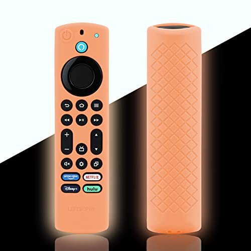 LEFXMOPHY CT-RC1US-21 Remote Cover Ersatz für Toshiba und Insignia NS-RCFNA-21 TV-Fernbedienung, Orange Silikon Schutzhülle Skin Sleeve Glow in Dark