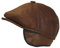 Coppola Cappello da Uomo in Pelle di Montone Shearling - Berretto con Visiera e Paraorecchie - Rame Perlato (L)