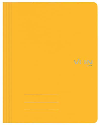VON Leitz 10er Pack Schnellhefter A4, 100 % Recycling-Karton, Für 250 Blatt, Mit Heftmechanik, Leichter Softcover-Ordner mit modernem VON-Aufdruck, Gelb, 30160015