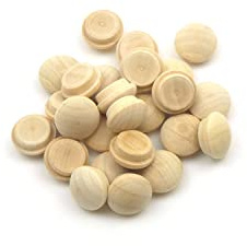 1/2 - 12.7mm Birch Mushroom Plug - Pack of 25