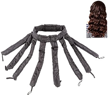 Heatless Hair Curlers For Long Hair, Hair Curlers To Sleep In, Overnight Hair Rollers For Long Hair, No Heat Hair Curlers For Overnight, Heatless Wave Silk Hair Curler For Women (Black)
