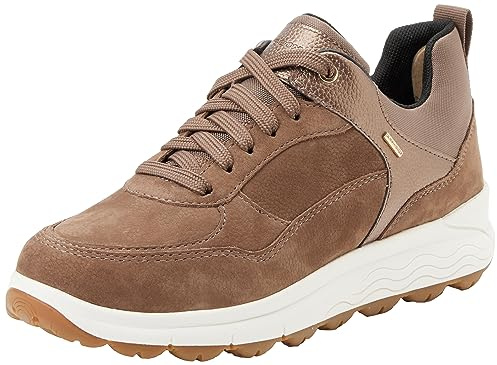 Geox Damen D Spherica 4x4 B ABX Sneaker, Dk Taupe Lead, 35 EU
