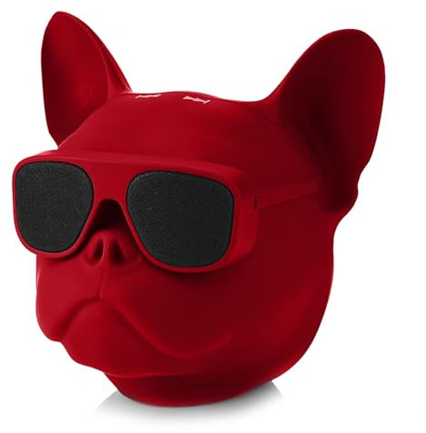 32G Altoparlante Creativo a Forma di Cane, Altoparlante Bluetooth Lettore Musicale Stereo Portatile a Forma di Cane con Chip Bluetooth 4.1 Altoparlante Wireless Bluetooth Ampia Memoria (red)