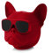 Haut-Parleur Bluetooth, Haut-Parleur Créatif en Forme de Chien, 4.1 Puce Bluetooth Lecteur de Musique Stéréo en Forme de Chien Portable Haut-Parleur sans Fil Bluetooth Grande Mémoire avec 32G (Rouge)