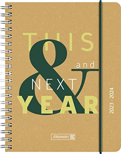 BRUNNEN Schülerkalender „This&Next“ 2023/2024 2 Seiten = 1 Woche A6 natur
