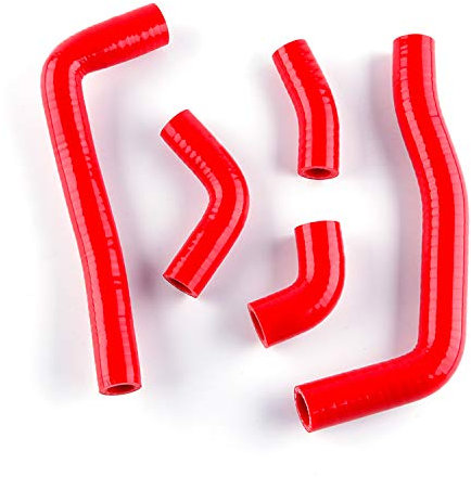 LUXERAD Kit tubo refrigerante radiatore in silicone per Honda CRF450R CRF 450 R 2005 2006 2007 2008 (rosso)