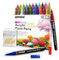 PINTASA Acrylic Paint Pens, 24 Multi-Surface Water Based Fine Tip Vibrant Quick Dry Acrylic Paint Markers for Rock Painting, Ceramic, Wood, Metal, DIY Crafts with Microfiber Nibs