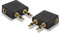 2pcs Airplane Airline Flight Adapters for Headphones,Airplane Flight Headphone Adapters 3.5mm Golden Plated Airline Earphone Adapter,Airline Flight Adapters,Golden Plated 3.5mm Jack Flight Adapter