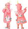 Giacche Impermeabili per Bambini Poncho Antipioggia Ragazzi Ragazze Giacche da Pioggia Leggero Cappotto di Pioggia in cartone animato Mantella Pioggia 2-3 Anni