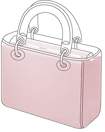 DGAZ Taschenformer Einsatz, Tasche Shaper Einsatz für Lady Dior, Satin Tascheneinsatz für Damen Handtasche (Rosa, Mini)