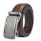 FEFLO Gürtel Herren (M, Gürtellänge 110cm, geeignet für Taille 83cm~93cm) Ledergürtel Braun für Männer mit Ratsche Automatikschließe Business Anzug Gürtel Breit 35mm Größe Angepasst