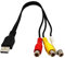 Tiuimk Cavo adattatore da USB a 3 RCA, 0,3 m, nero, per collegare apparecchiature AV al computer/TV