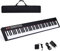 COSTWAY Piano Digital 88 Teclas, Teclado Electrónico Portátil con Teclas Pesadas, con Función Bluetooth, Interfaz MIDI, Altavoces, Sordina, y Bolsa de Transporte (Sin Atril, Negro)
